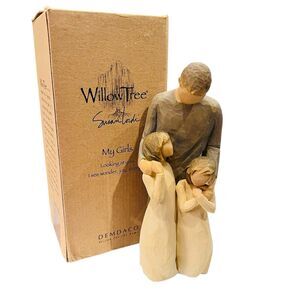 Willow Tree My Girls 8"H Carved Figurine With Box